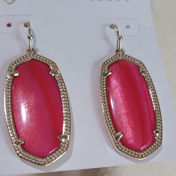 Kendra Scott Red Mother of Pearl Elle Earrings - Picture 14 of 16